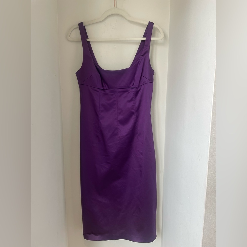 Vintage 1990s D&G Purple Satin Corset Dress Size 46